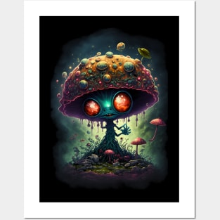 Mushroom Alien Posters and Art